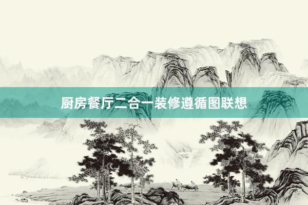 厨房餐厅二合一装修遵循图联想