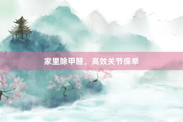 家里除甲醛，高效关节保举